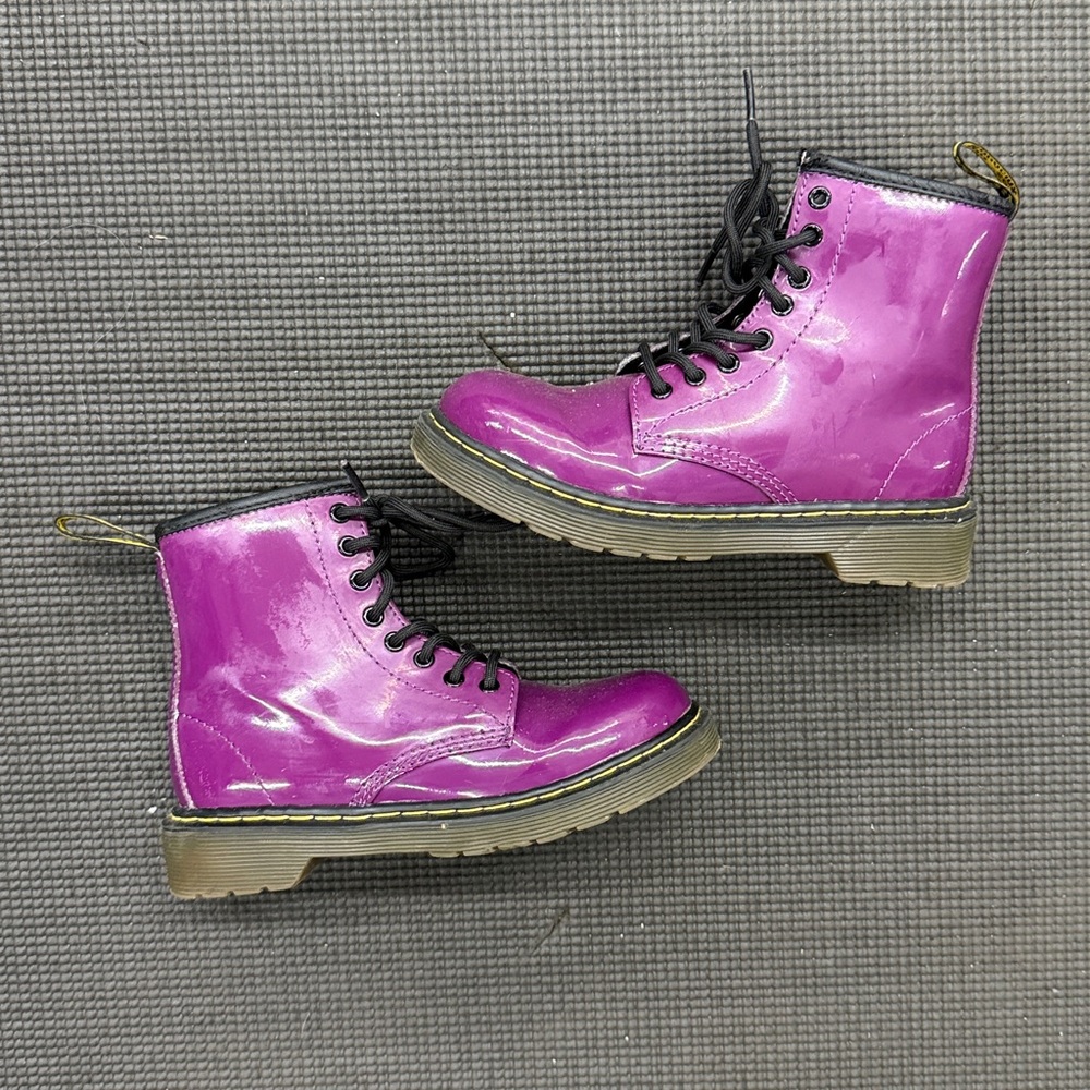 Dr. Martens Purple Delaney Combat Boots